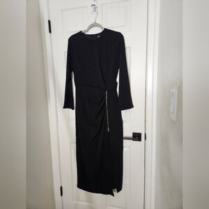 Zara Black Long Sleeve Dress